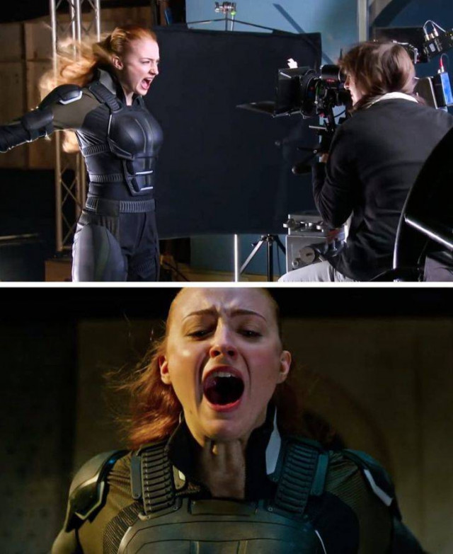 Сцены из популярных фильмов до и после добавления спецэффектов (фото)