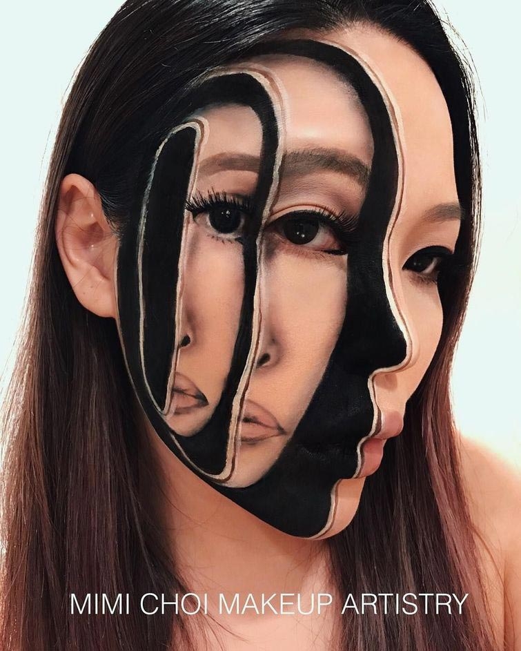 Мими Чои, Mimi Choi, Галлюциногенный макияж, макияж оптические иллюзии