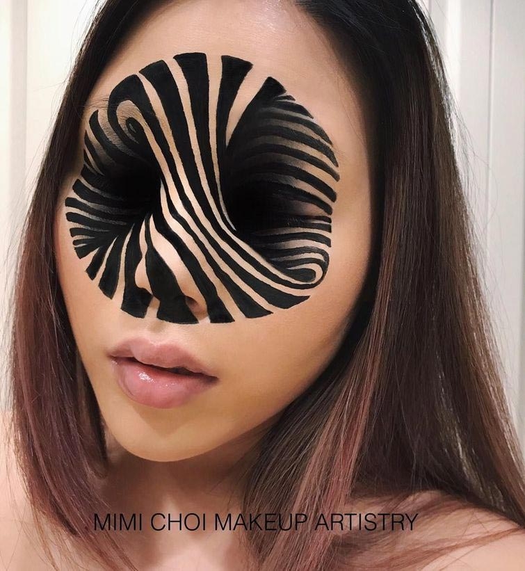 Мими Чои, Mimi Choi, Галлюциногенный макияж, макияж оптические иллюзии