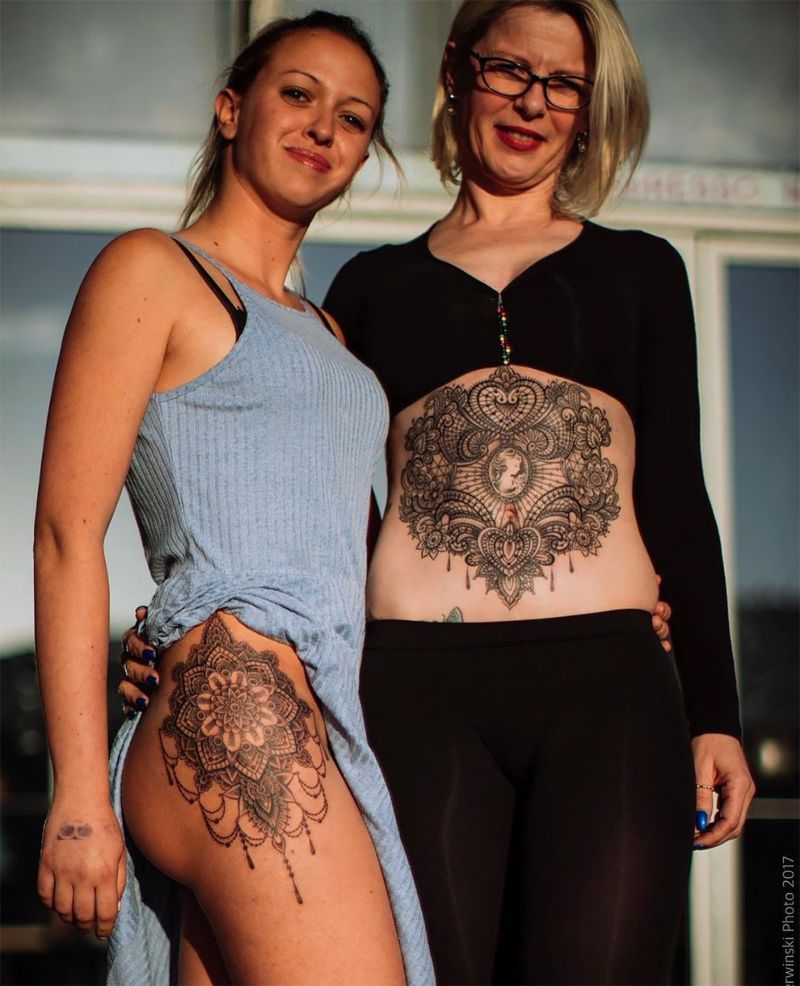 Изящные женские татуировки от итальянского художника (31 фото)