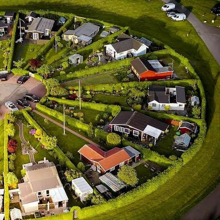 В Дании построили уникальный городок, похожий на сад. Фото