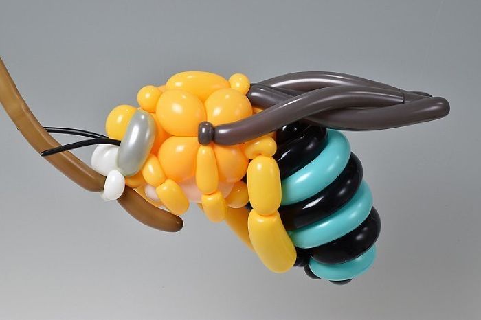 Японец превращает воздушные шарики в произведения искусства. Фото