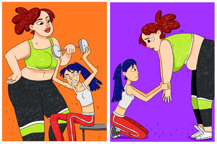 12 честных комиксов о том, что у всех девушек свои проблемы — и у худых, и у пухленьких