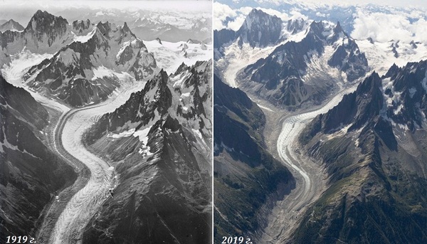 Как изменились Швейцарские Альпы за последние сто лет. Фото