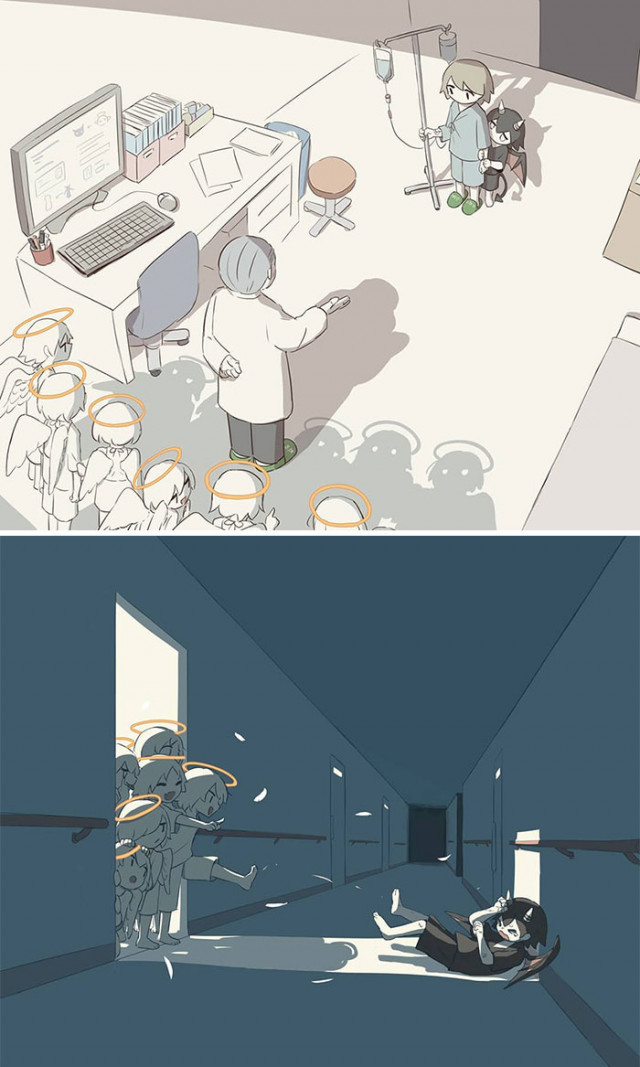 Мощные и глубокомысленные иллюстрации японского художника Avogado6 (фото)