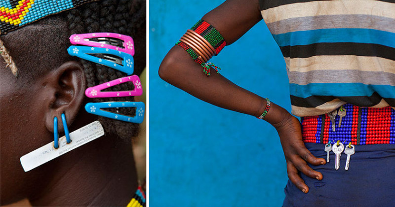 Как украшают себя мусором племена в Эфиопии