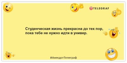 Анекдоти про студентів - Студентське життя прекрасне доти, доки тобі не потрібно йти в універ.