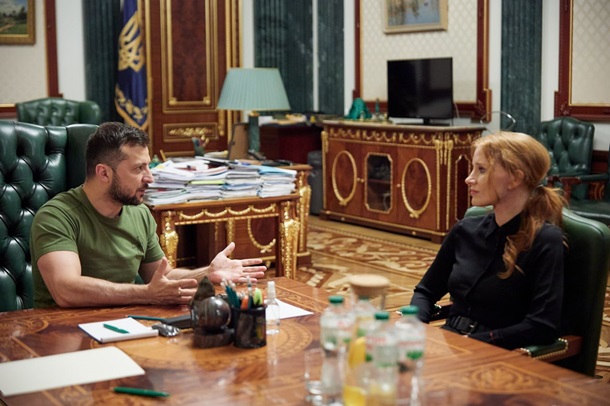 Зеленский встретился с американской актрисой (ФОТО)