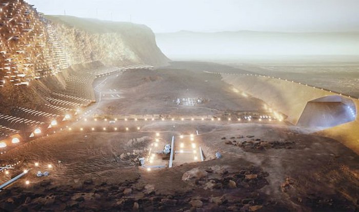 В Сети показали, как будет выглядеть первый город на Марсе. Фото