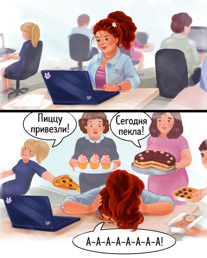 Комиксы, которые поймут все, кто хотя бы раз пытался сбросить вес