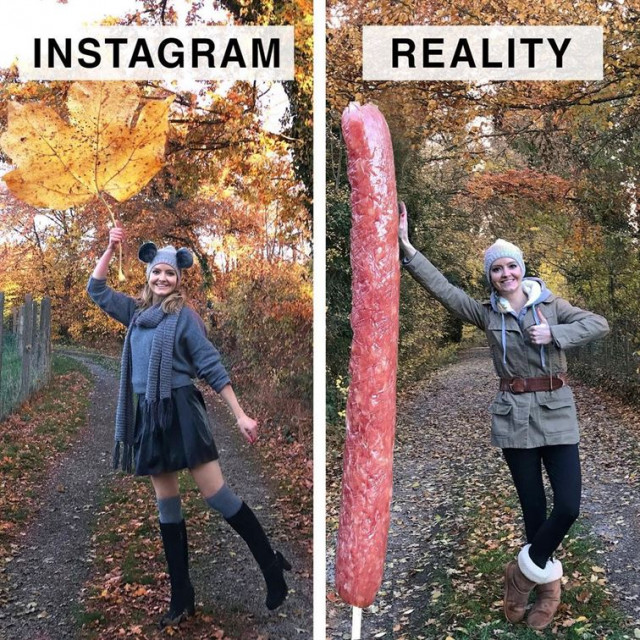 Весёлая немка продолжает разоблачать \"идеальные\" фотографии из Instagram (фото)