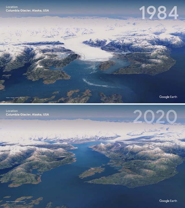 Спутниковые снимки \"тогда и сейчас\", демонстрирующие, насколько люди изменили планету