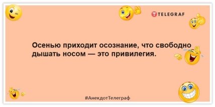 Анекдоты про осенние болезни