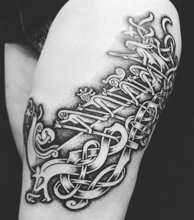Татуировки для поклонников скандинавской мифологии и викингов в частности (фото)