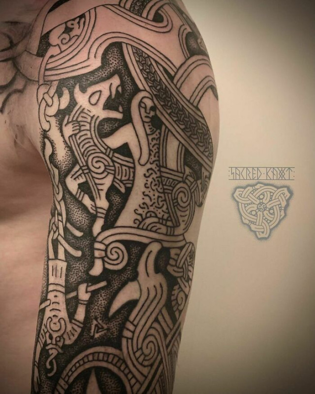 Татуировки для поклонников скандинавской мифологии и викингов в частности (фото)