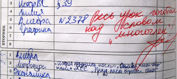 Записи в школьных дневниках, которые во всех красках описывают нескучные школьные будни 