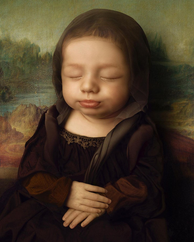 Лицо младенца на известных картинах (фото)