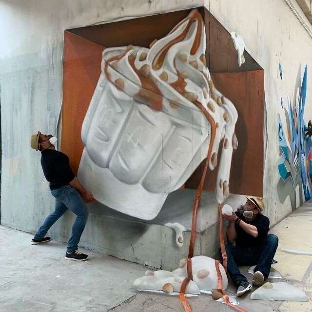 Новые реалистичные 3D-граффити французского уличного художника Scaf