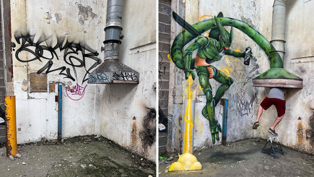 Нові реалістичні 3D-графіті французького вуличного художника Scaf