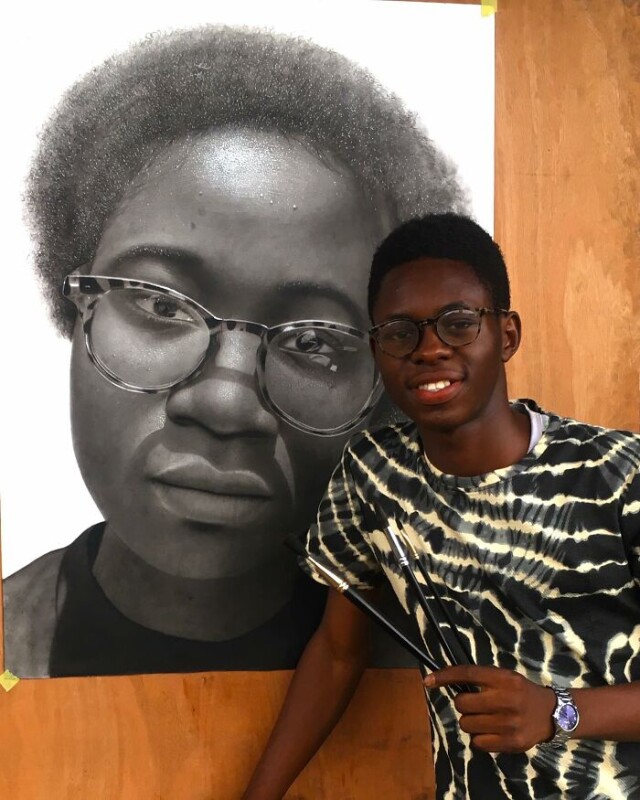 Реалистичные угольные портреты нигерийского художника (фото)