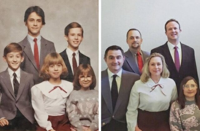 Старые семейные фотографии по-новому