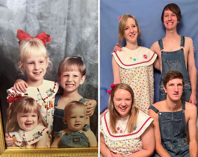 Старые семейные фотографии по-новому