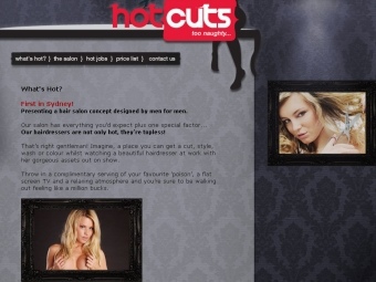 Скриншот сайта hotcuts.com.au