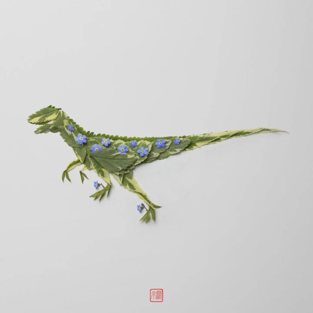 Цветочные динозавры Раку Иноуэ (фото)