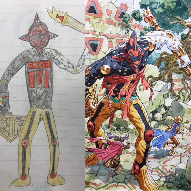 Отец-художник превращает рисунки своих сыновей в аниме-персонажей