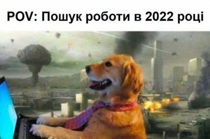 Мем про пошук роботи у 2022 році