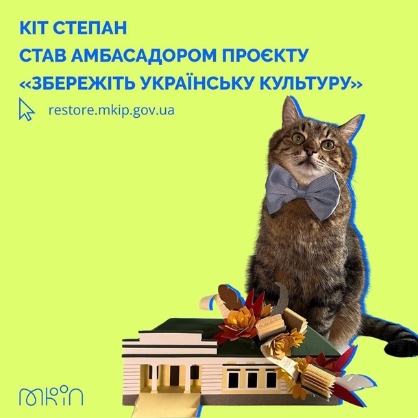 Кіт Степан став амбасадором проекту Мінкульту (ФОТО)