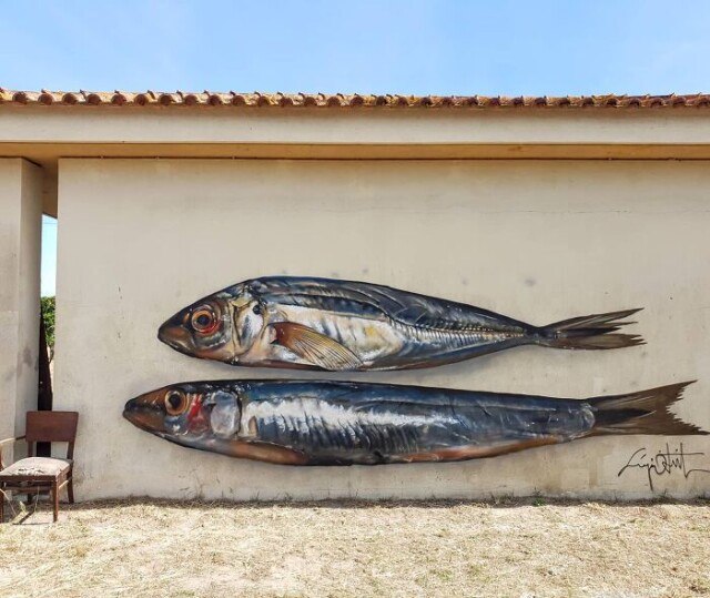 Реалистичные трёхмерные рисунки португальского уличного художника Серхио Одейта