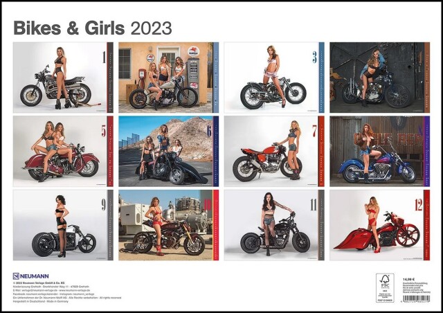 Календар "Bikes & Girls" на 2023 рік