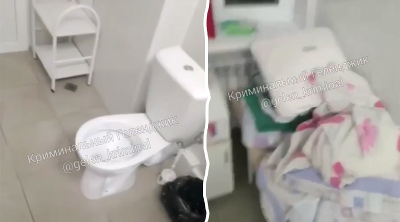 На росії пацієнту з пневмонією замість палати виділили туалет, заявивши, що це елітний бокс (ВІДЕО)