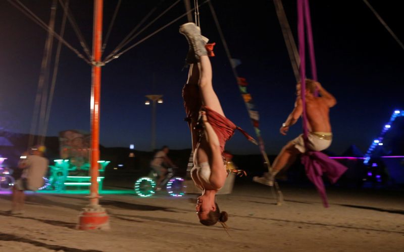 Участники фестиваля Burning Man 2017