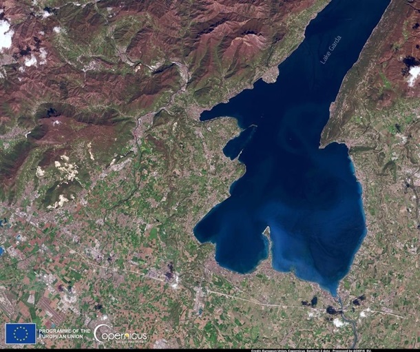 Самое большое озеро Италии рекордно обмелело