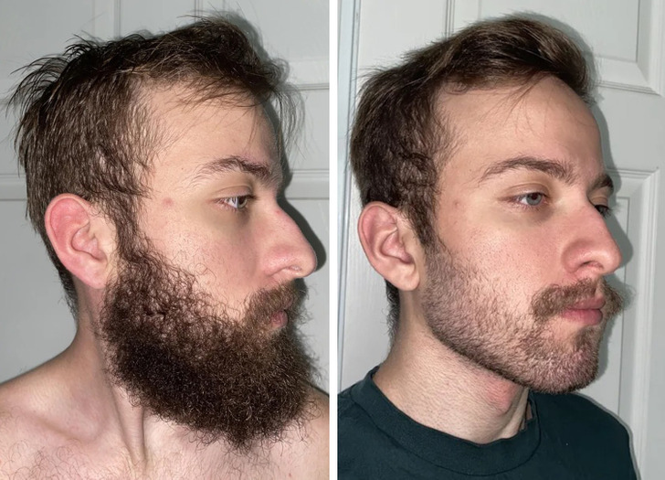 15+ мужчин побрились, и оказалось, что без бороды они весьма ничего