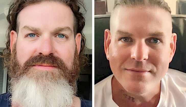 15+ чоловіків поголилися, і виявилось, що без бороди вони дуже нічого