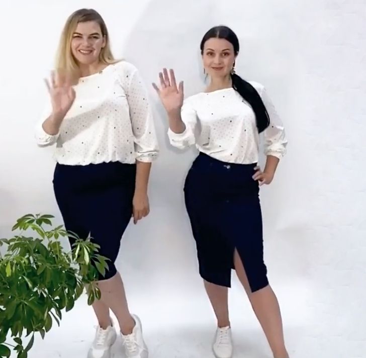 Две девушки с разными фигурами примерили одинаковые образы и доказали, что стиль не зависит от размера одежды