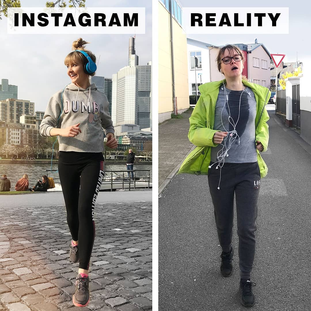 Ожидание и реальность: девушка показала, чем Instagram отличается от реальной жизни