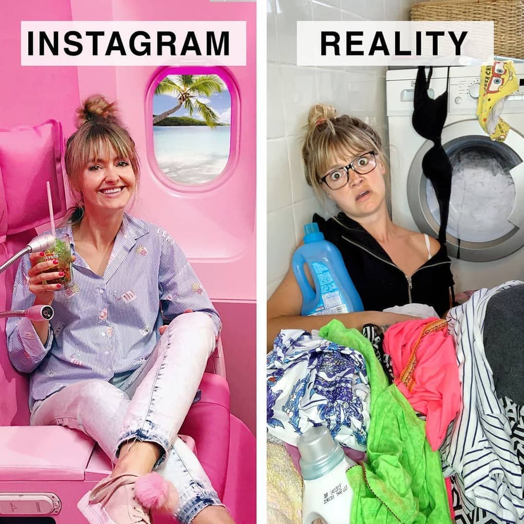 Очікування та реальність: дівчина показала, чим Instagram відрізняється від реального життя