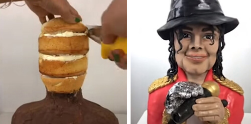 Талантливая кулинарка сделала бисквитный торт в виде Майкла Джексона (ВИДЕО)