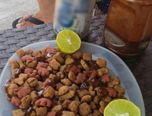 Гостеприимный хозяин угостил друзей пивом и кошачьим кормом на закуску (ФОТО)