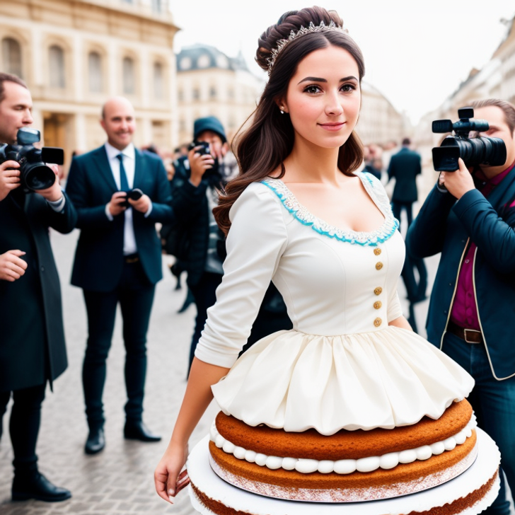 Дівчина зробила сукню-торт вагою понад 100 кг, пройшлася в ньому по подіуму та встановила світовий рекорд (Спойлер: потім торт з\