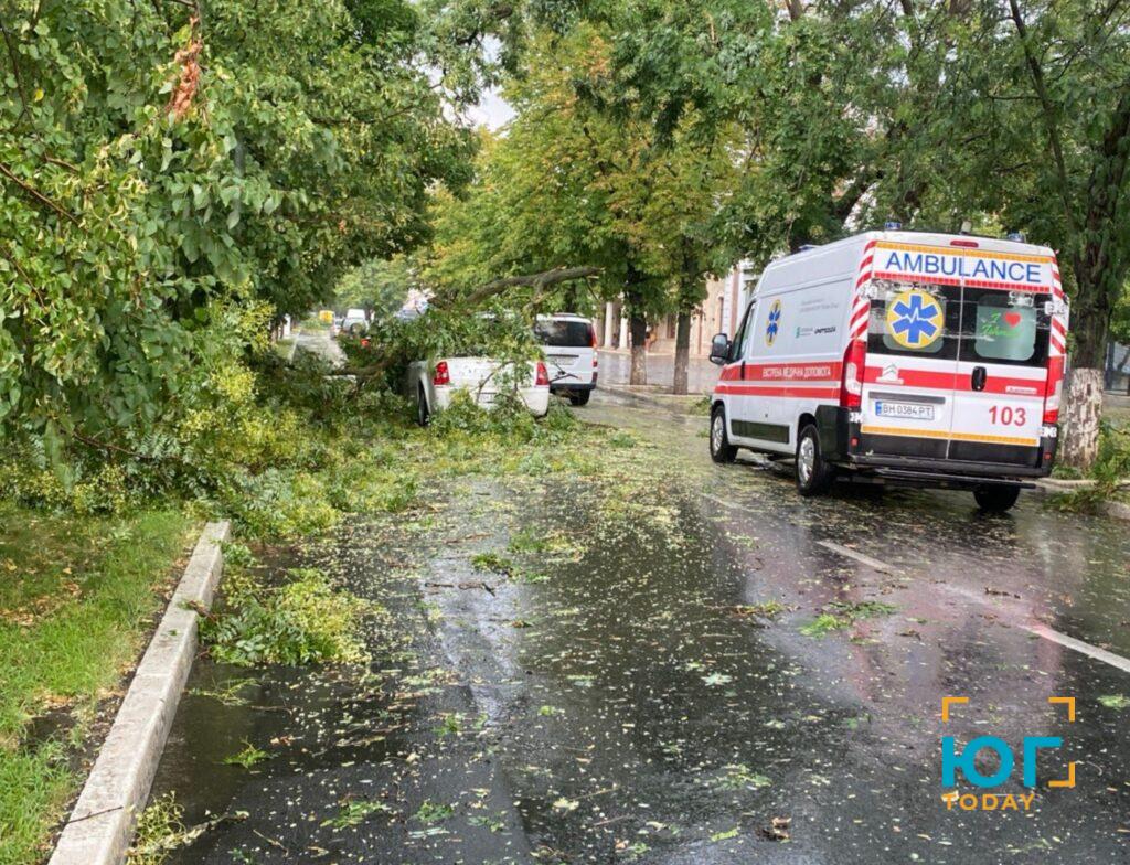 В Измаиле прошел дождь и ураганный ветер, в районе слышен гром (ФОТО)