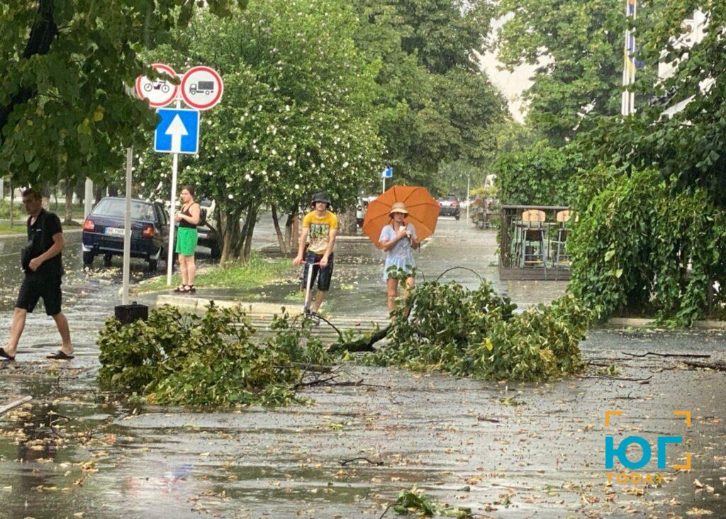 В Ізмаїлі пройшов дощ та ураганний вітер, в районі чутно грім (ФОТО)