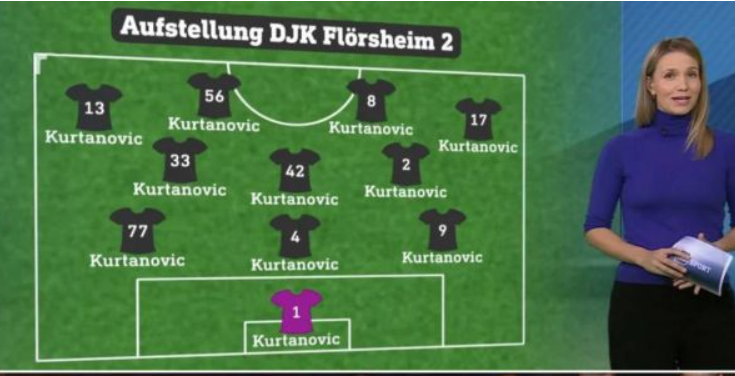 В одному німецькому клубі весь стартовий склад складається з футболістів із прізвищем Куртанович