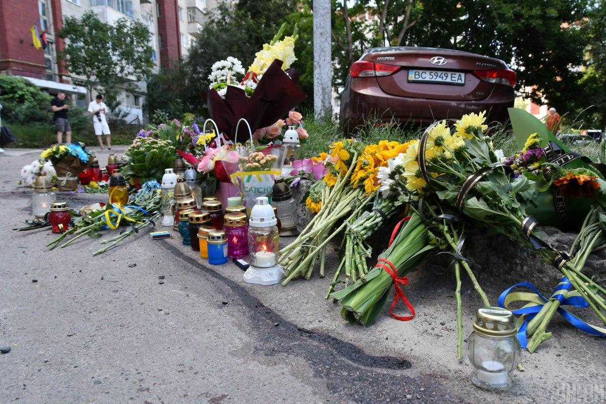 Місце вбивства Ірини Фаріон / фото УНІАН
