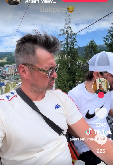 Мілевському стало зле на підйомнику в Буковелі: кумедне відео з відпочинку