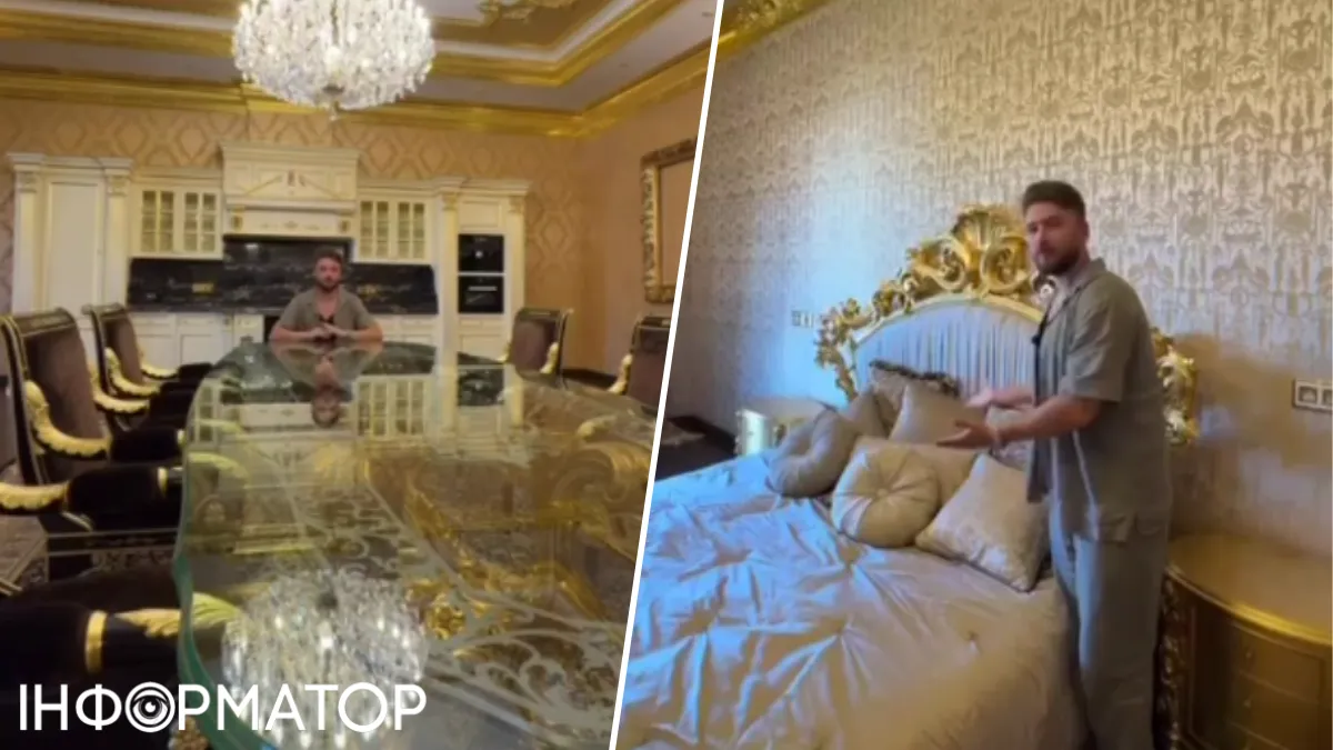 Шафа розміром з трамвай та сліпучі шпалери: на Печерську продають найзолотішу квартиру Києва 2